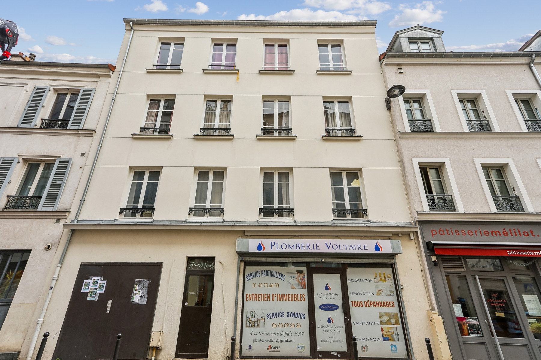 Façade du 52 rue de la Réunion